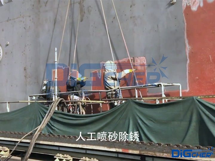 人工噴砂除銹